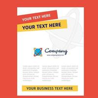 Globe Title Page Design for Company profile annual report presentations leaflet Brochure Vector Background