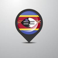 Swaziland Map Pin vector