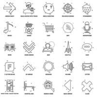 25 Business Concept Mix Line Icon set vector