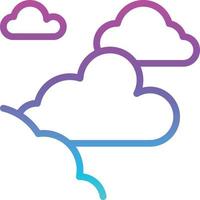 cloudy cloud sky mostly - gradient icon vector