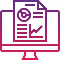 information graphics analysis software development - gradient icon vector