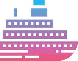 ship boat cruise yacht transportation transport - gradient solid icon vector