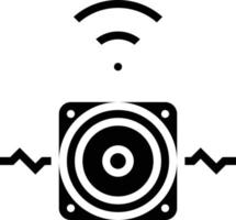 audio música sonido inalámbrico multimedia - icono sólido vector