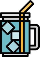 drinks water cold beverage party - filled outline icon vector