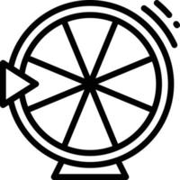 wheel of fortune roll spin gambling spinning - outline icon vector