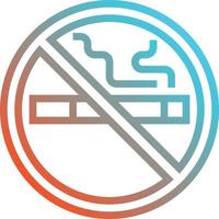 no smoking transportation - gradient icon vector