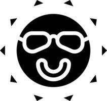 sol calor calor gafas de sol verano - icono sólido vector