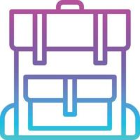 travel baggage bags backpack luggage - gradient icon vector