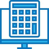 calculator computer profits merchant ecommerce - blue icon vector