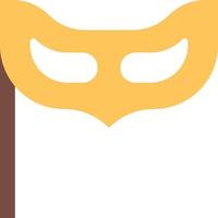 masquerade party mask costume accessory - flat icon vector