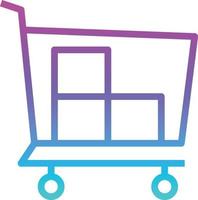 expenses shoping checkout cart online - gradient icon vector