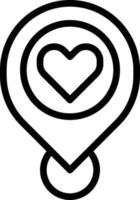 location signs interface pin love wedding placeholder map location map point - outline icon vector