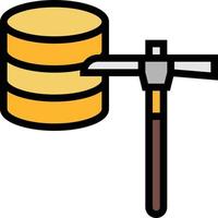 mining data integration software development - filled outline icon vector