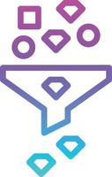 data filter diamond specific select - gradient icon vector