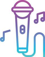 karaoke party music sing singer - gradient icon vector