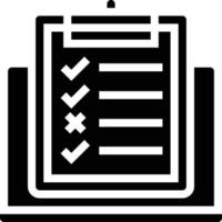 testing checklist requirment software development - solid icon vector