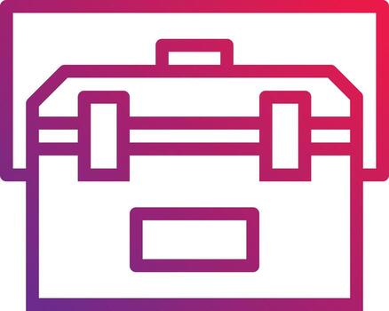toolbox tool construction - gradient icon vector