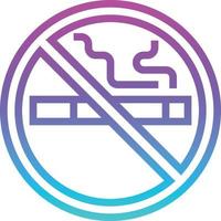 no smoking transportation - gradient icon vector