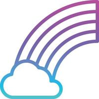 rainbow colorful cloud weather - gradient icon vector