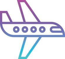 transport travel plane airport airplane aeroplane flight transportation - gradient icon vector