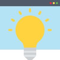 idea website light bulb - flat icon vector