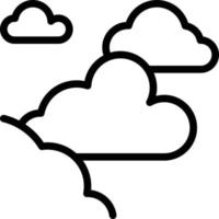 cloudy cloud sky mostly - outline icon vector