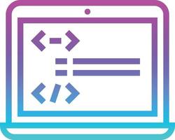 programming coding structure software development - gradient icon vector