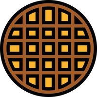 waffle food bakery - filled outline icon vector