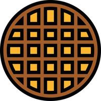 waffle food bakery - filled outline icon vector