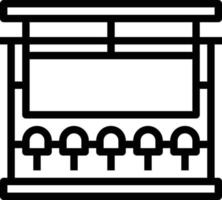 bus stop transportation public - outline icon vector