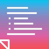 sticky note post it stationery - gradient solid icon vector