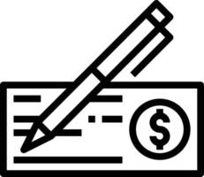 check sign money cash - outline icon vector