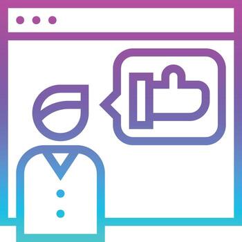 ux user experience software development - gradient icon vector