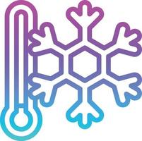 cold temperature freeze chill - gradient icon vector