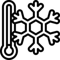 cold temperature freeze chill - outline icon vector