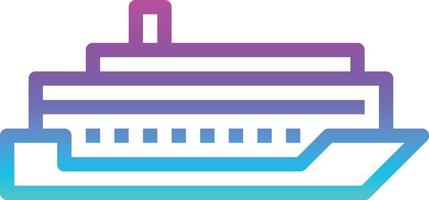 cruise ship transportation - gradient icon vector