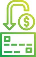 cashback credit card money refund return - gradient icon vector