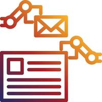 automation blog email post automatic robot - gradient icon vector