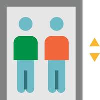 elevator transportation people up down - flat icon vector