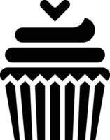 cupcake food sweet muffin bakery dessert cupcake baked food and restaurant - solid icon vector