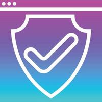 security website guard software development - gradient solid icon vector