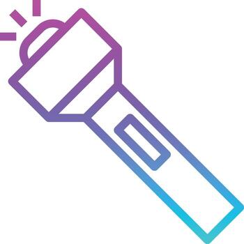 construcción de herramientas de linterna - icono de degradado vector