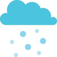 snowing raining falling winter rain - flat icon vector