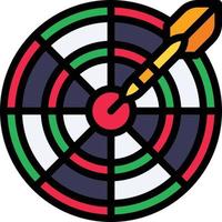 dart game bar winner sport - filled outline icon vector