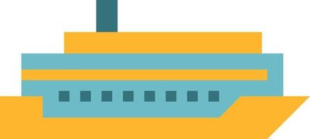 cruise ship transportation - flat icon vector