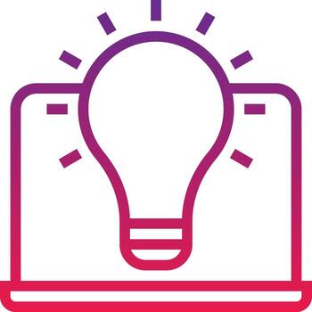 intelligent system idea software development - gradient icon vector