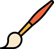 paint brush tool stationery - filled outline icon vector
