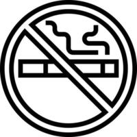 no smoking transportation - outline icon vector