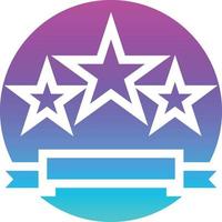 review star rating badge ecommerce - gradient solid icon vector