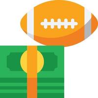 nfl football betting sport - flat icon vector